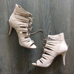 Jessica Simpson Womens Mahiri Suede Lace Up Pumps